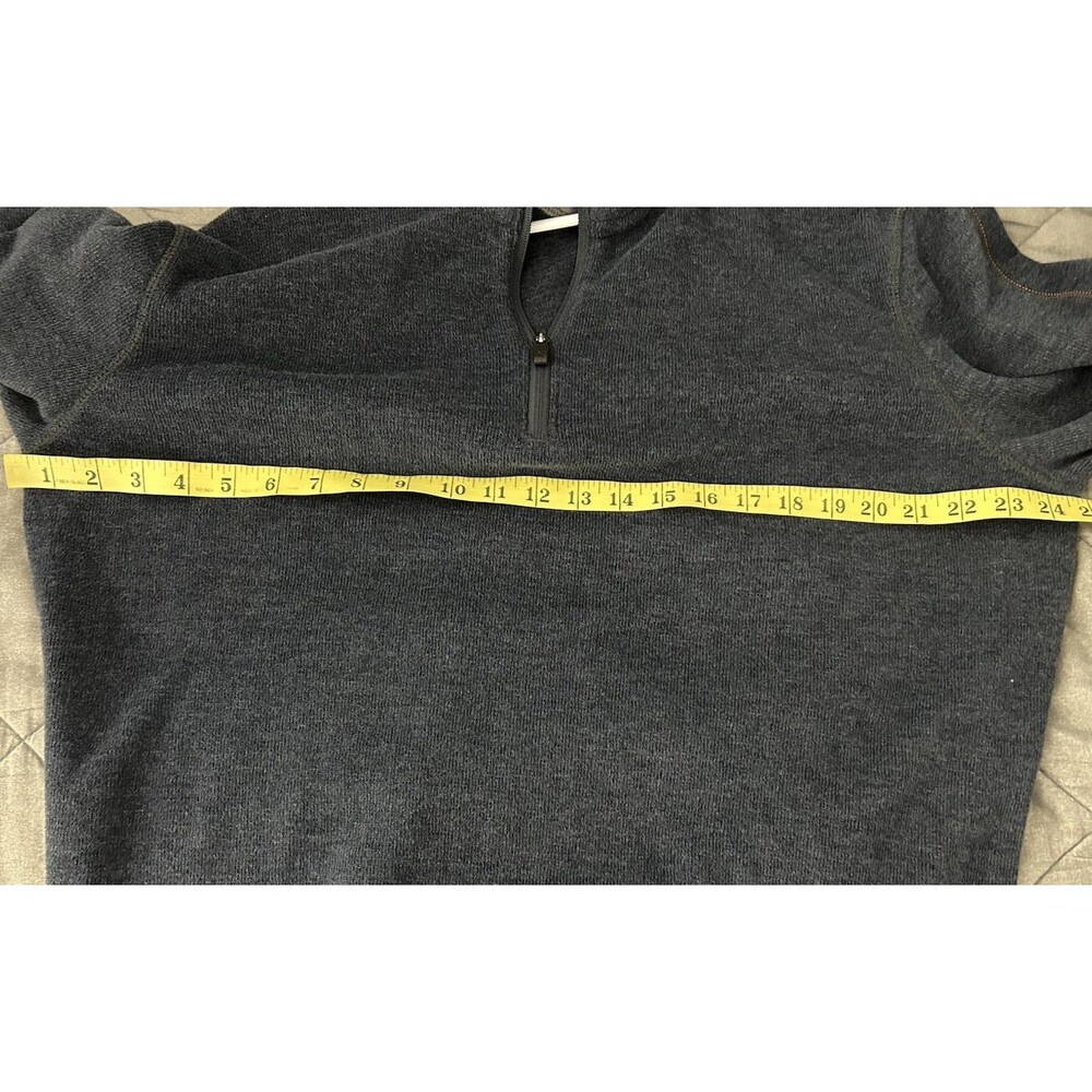 EDDIE BAUER 1/4 Zip Sweater Size Blue Long Sleeved Men XL cabin outdoor - Picture 6 of 7